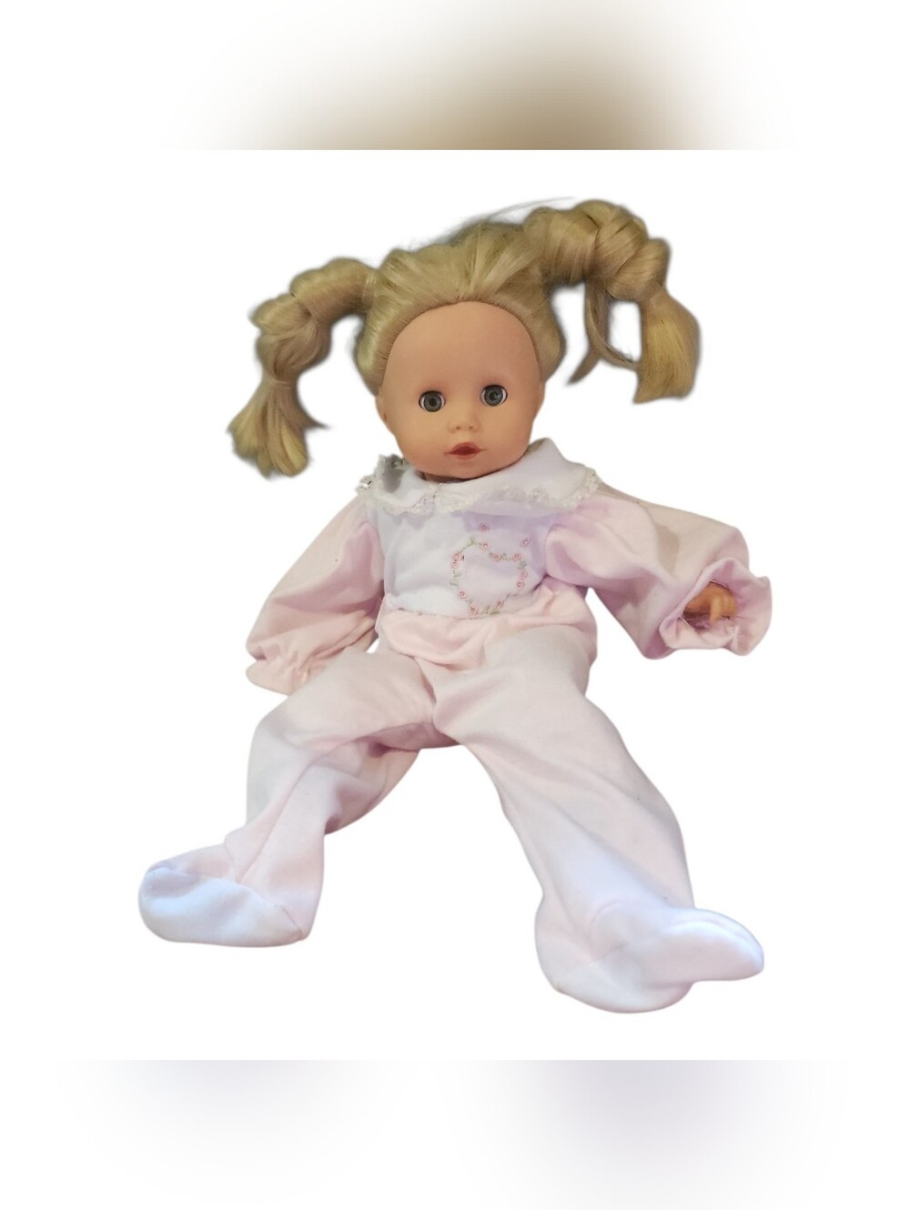 Vintage Gotz‎ Baby Doll 14 Inch Sleepy Eyes Blonde Pigtails 1996 Play Project